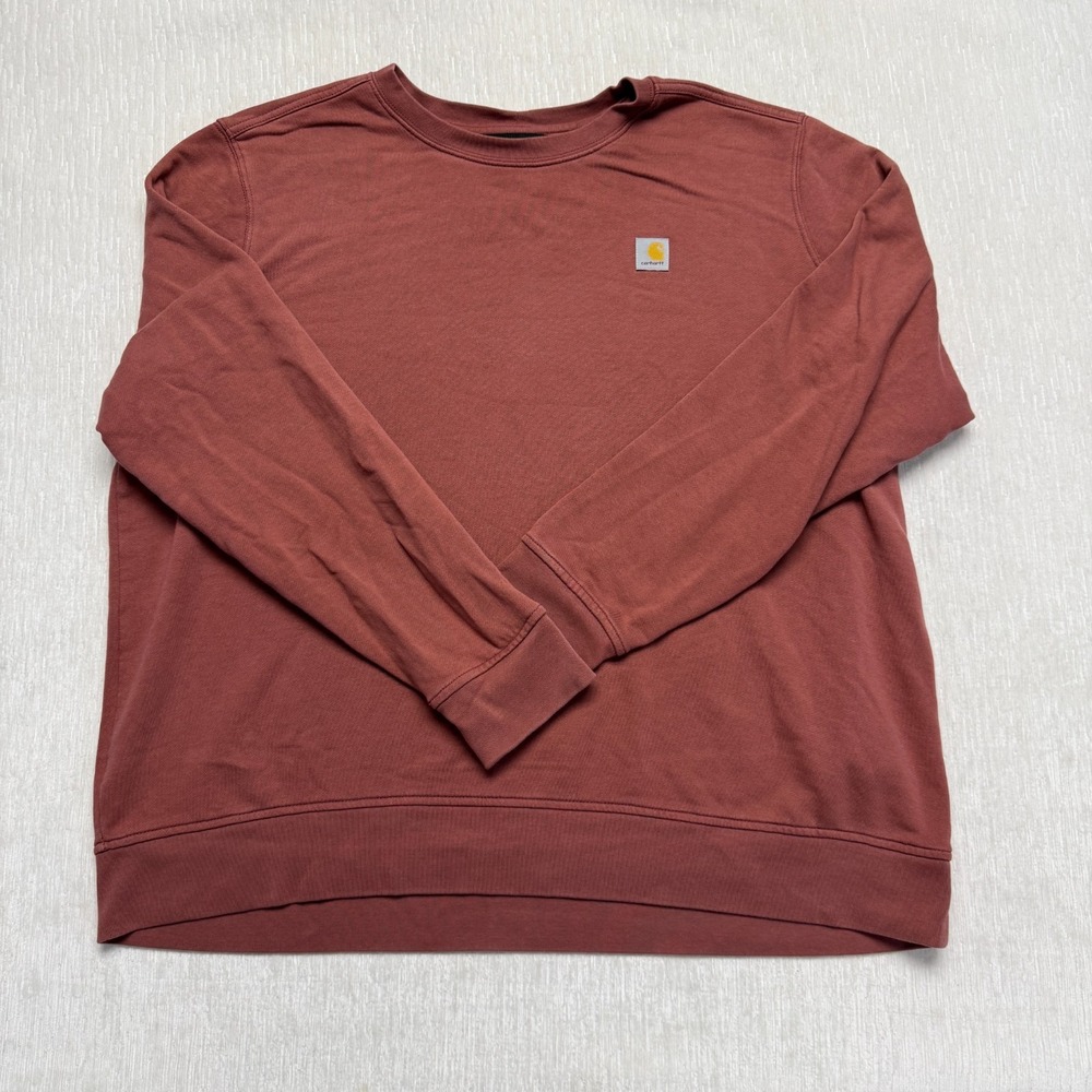 Carhartt Sweatshirt Womens XL Dark Mauve Tencel Relaxed Fit TS6179-W